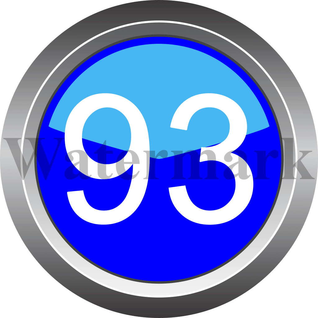Number 93, Blue Circle Number 93