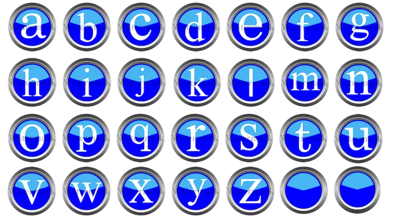 26 English Lowercase Letters (a–z)